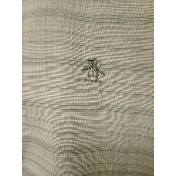 Original Penguin Heritage  Button Down Slim Fit Shirt- #327 Duck Green /Large - Picture 4 of 6